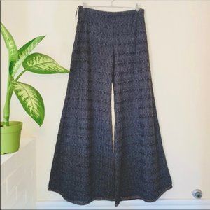 FREE PEOPLE - Flared/Wide Leg Crochet Pants
